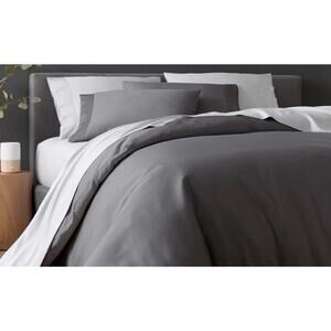 NWOT SIJO Organic Bamboo Duvet Cover Shams Core Set Storm Gray King / Cal King